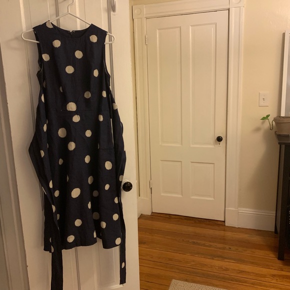 Linen Polka Dot Dress - Picture 3 of 3